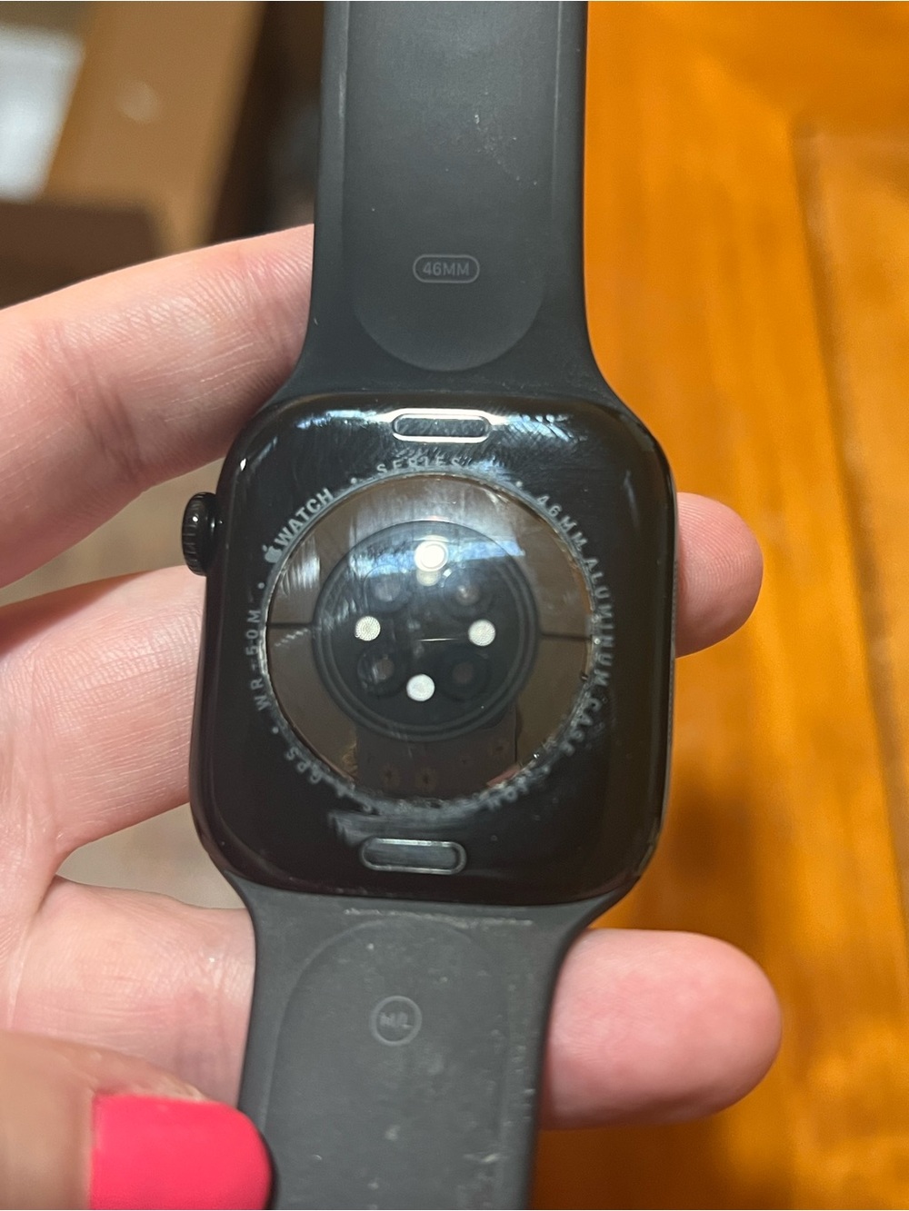 Apple Watch Series 10 46mm with Black Sport Band and Black Case - Picture 9 of 12